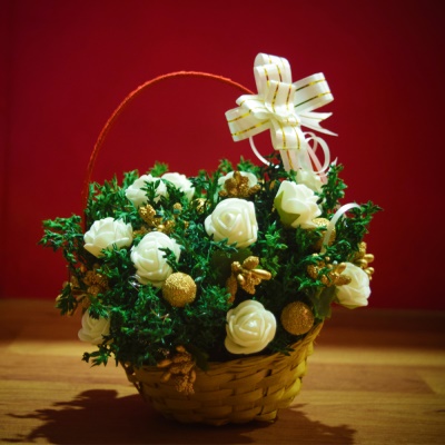 Dry Flower Bouquet (12 Nos.) White