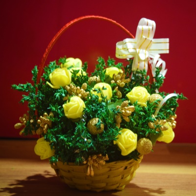 Dry Flower Bouquet (12 Nos.) Yellow